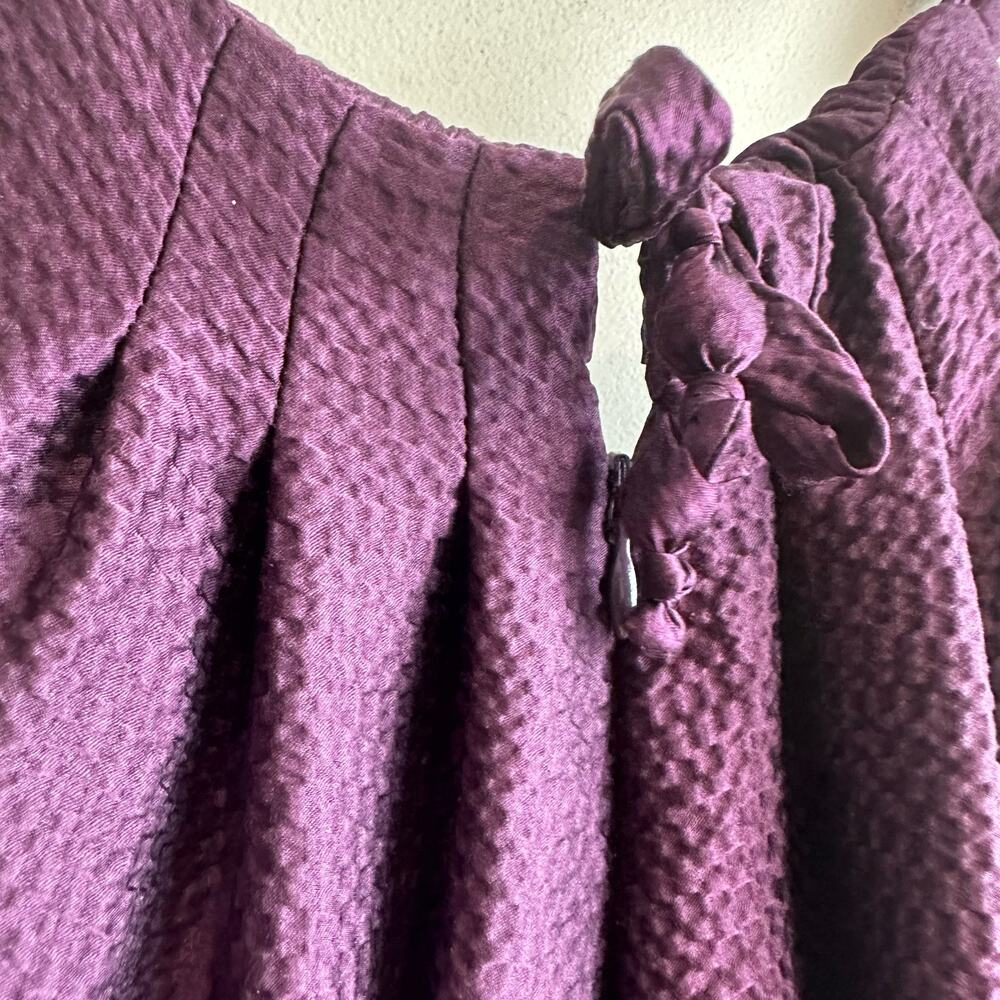 MaxMara Made in Italy Silk Halter Style Cocktail Dress Purple 8 - Picture 11 of 15